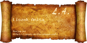 Liszek Anita névjegykártya